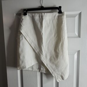 bebe Asymmetrical Cream Skirt